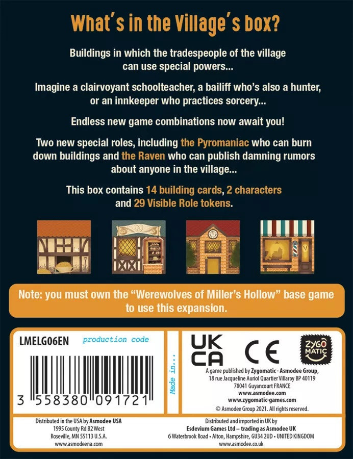 The Werewolves Of Millers Hollow : The Village Expansion